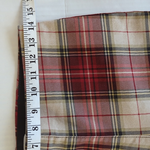 H & M Stretch Plaid Retro Pants 6 Red - Picture 12 of 14